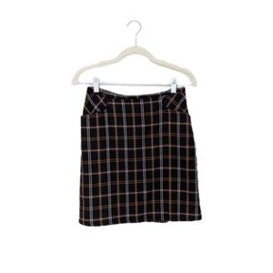 Vintage American Eagle Plaid Pencil Skirt With Pockets Whimsical Preppy